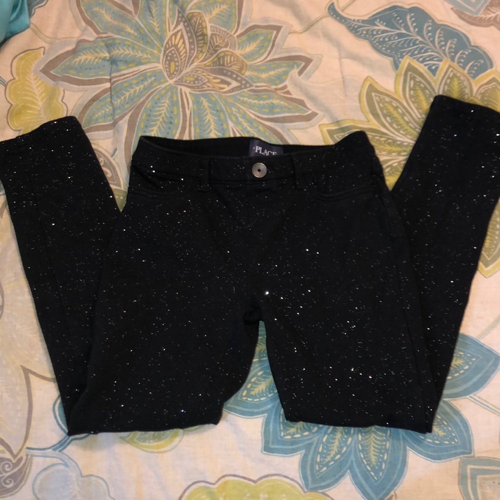 Children’s Place size 8 sparkly skinny jeggings
